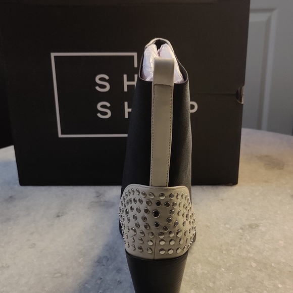 Size 9. Taupe Stud Boots - Picture 2 of 8